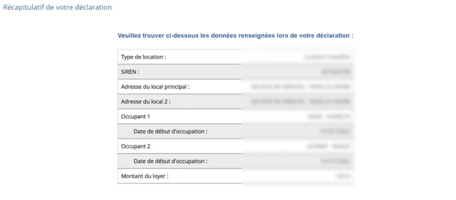 Récapitulatif de votre déclaration1